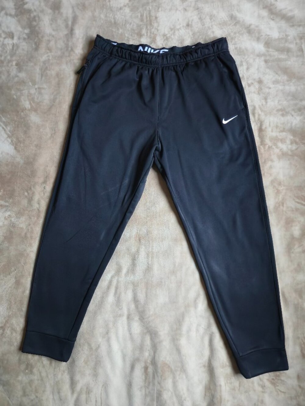 NWT Nike Therma-FIT Tapered Training Jogger Pants Black White Swoosh Men's 2XL